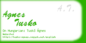 agnes tusko business card