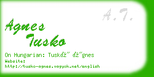 agnes tusko business card